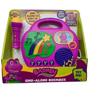 New Barney Sing Along Boombox, Includes Microphone and Built-in Music